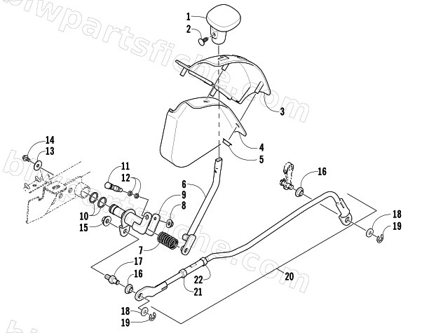 SHIFT LEVER ASSEMBLY diagram
