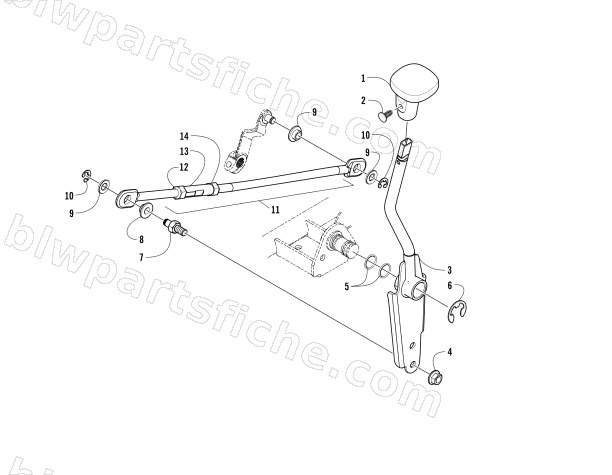 SHIFT LEVER ASSEMBLY diagram