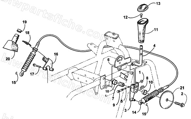 SHIFT LEVER ASSEMBLY diagram