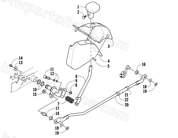 SHIFT LEVER ASSEMBLY diagram