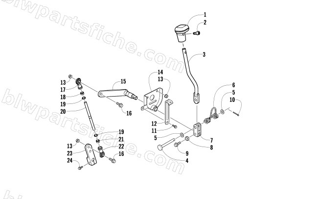 SHIFT LEVER ASSEMBLY diagram