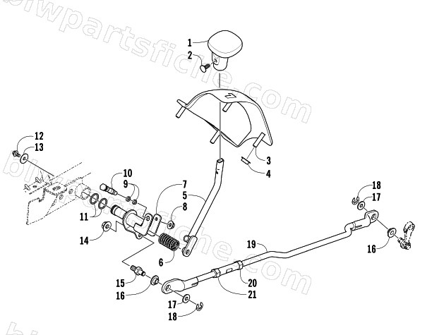 SHIFT LEVER ASSEMBLY diagram