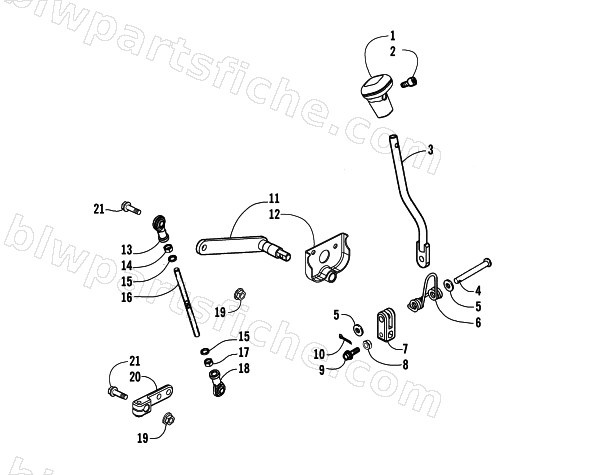 SHIFT LEVER ASSEMBLY diagram