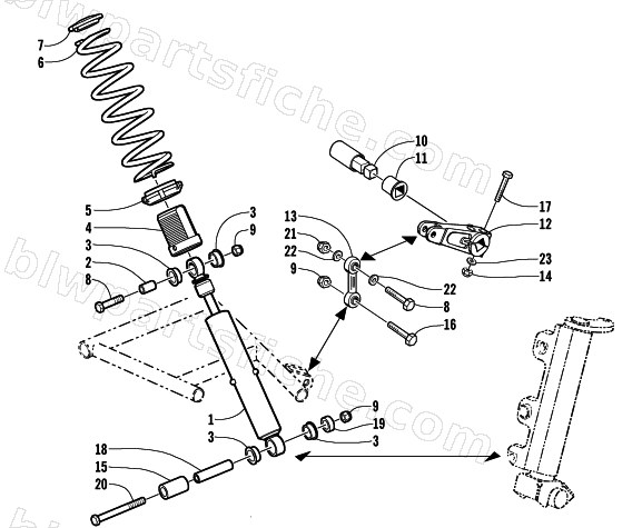 SHOCK ABSORBER AND SWAY BAR ASSEMBLY diagram
