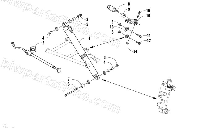 SHOCK ABSORBER AND SWAY BAR ASSEMBLY diagram