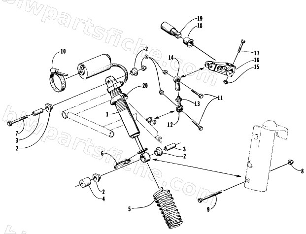 SHOCK ABSORBER AND SWAY BAR ASSEMBLY diagram
