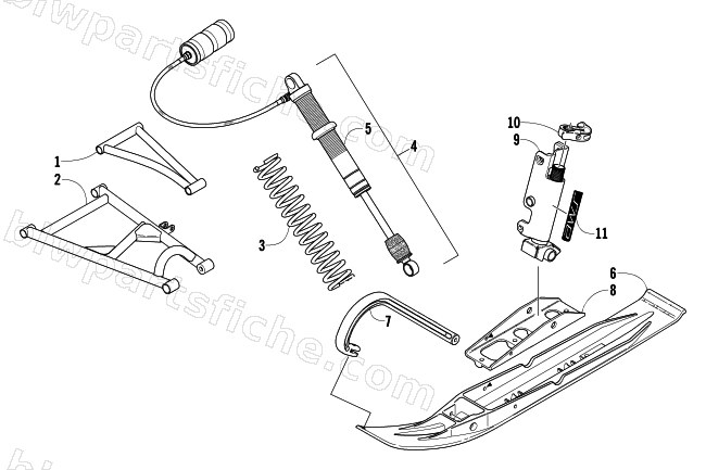 SKI AND FRONT SUSPENSION diagram