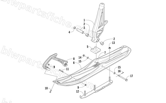 SKI AND SPINDLE ASSEMBLY diagram