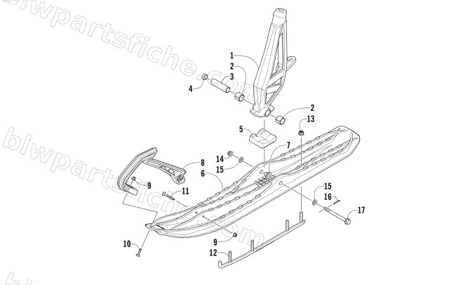 SKI AND SPINDLE ASSEMBLY diagram