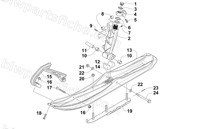SKI AND SPINDLE ASSEMBLY diagram