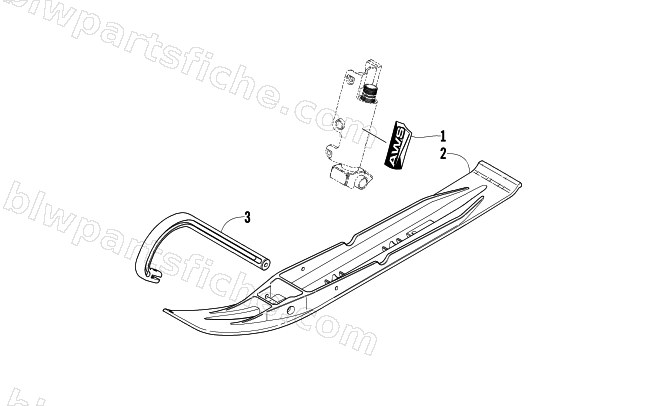 SKI AND SPINDLE DECAL diagram