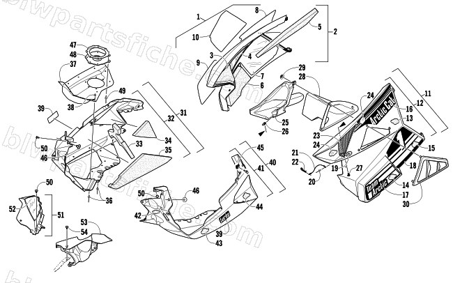 SKID PLATE AND SIDE PANEL ASSEMBLY diagram