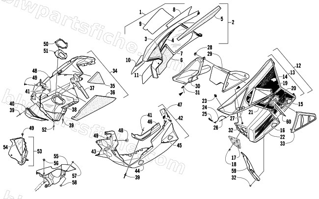 SKID PLATE AND SIDE PANEL ASSEMBLY diagram