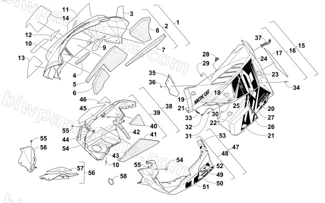 SKID PLATE AND SIDE PANEL ASSEMBLY diagram
