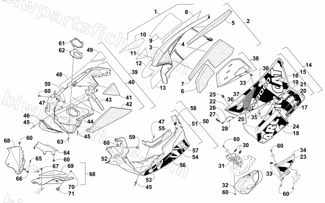 SKID PLATE AND SIDE PANEL ASSEMBLY diagram