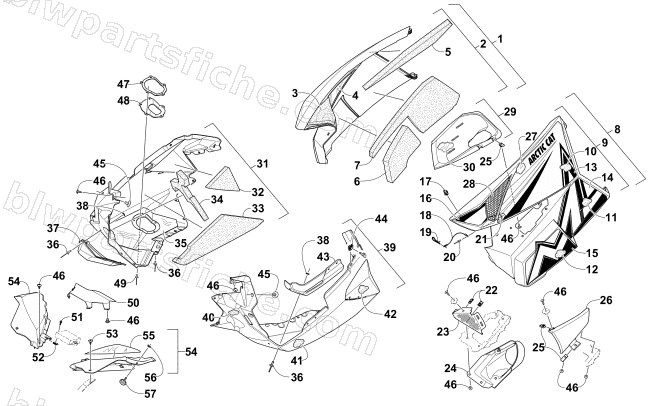 SKID PLATE AND SIDE PANEL ASSEMBLY diagram