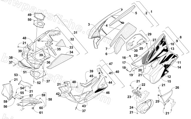 SKID PLATE AND SIDE PANEL ASSEMBLY diagram