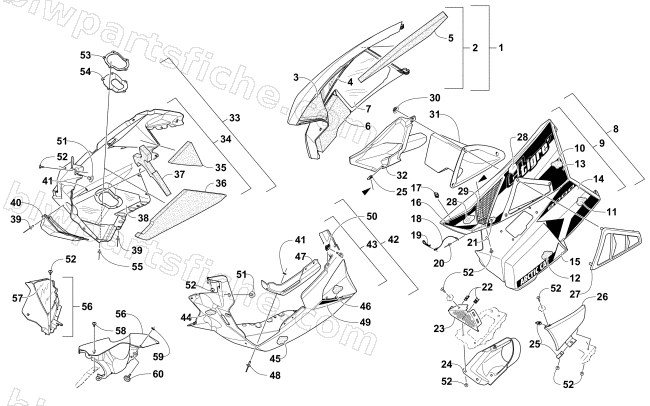 SKID PLATE AND SIDE PANEL ASSEMBLY diagram