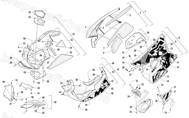 SKID PLATE AND SIDE PANEL ASSEMBLY diagram