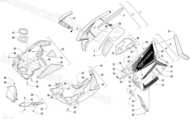 SKID PLATE AND SIDE PANEL ASSEMBLY diagram
