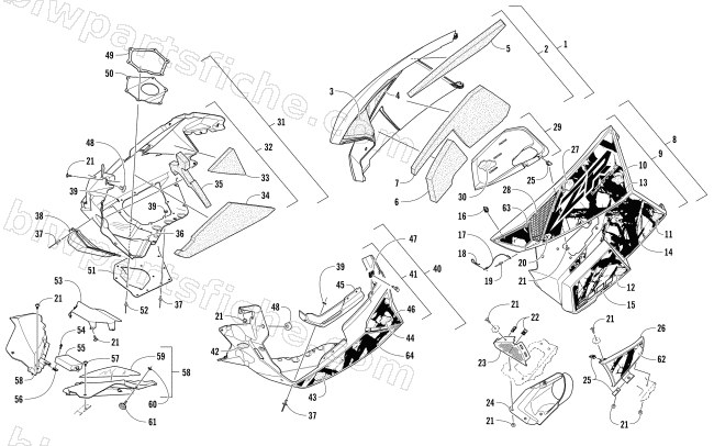 SKID PLATE AND SIDE PANEL ASSEMBLY diagram