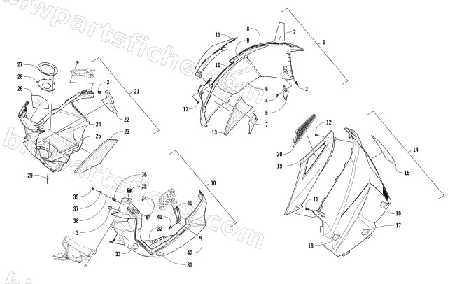 SKID PLATE AND SIDE PANEL ASSEMBLY diagram