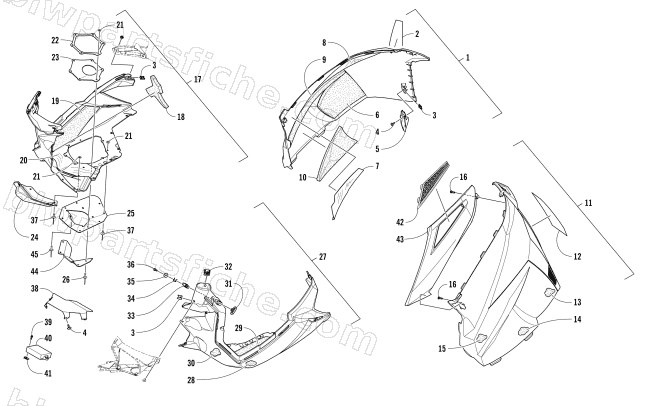SKID PLATE AND SIDE PANEL ASSEMBLY diagram