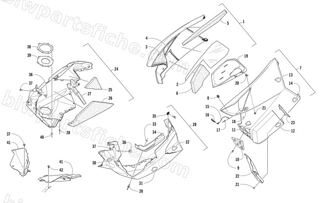 SKID PLATE AND SIDE PANEL ASSEMBLY diagram