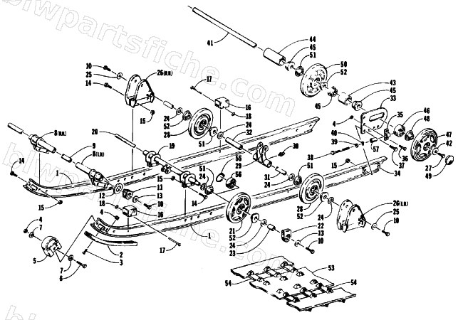 SLIDE RAIL AND TRACK ASSEMBLY diagram
