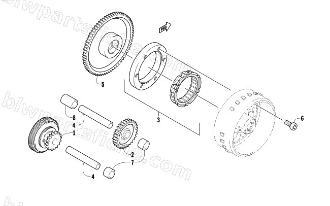 STARTER CLUTCH ASSEMBLY diagram