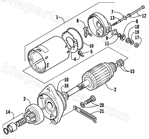 STARTER MOTOR ASSEMBLY diagram