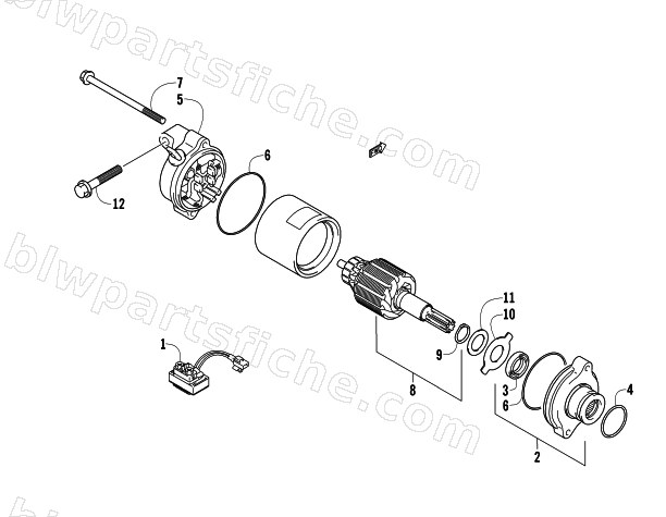 STARTER MOTOR ASSEMBLY diagram