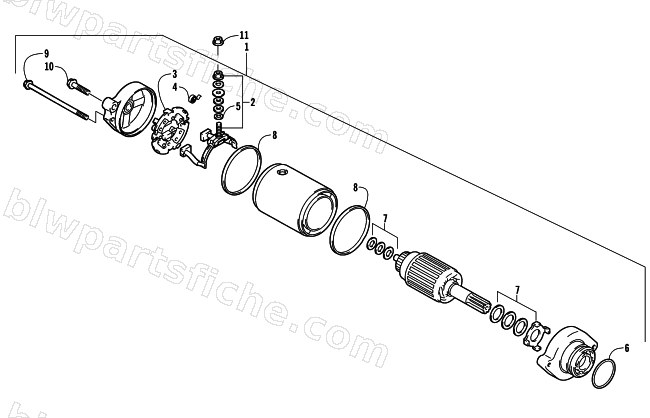 STARTER MOTOR ASSEMBLY diagram