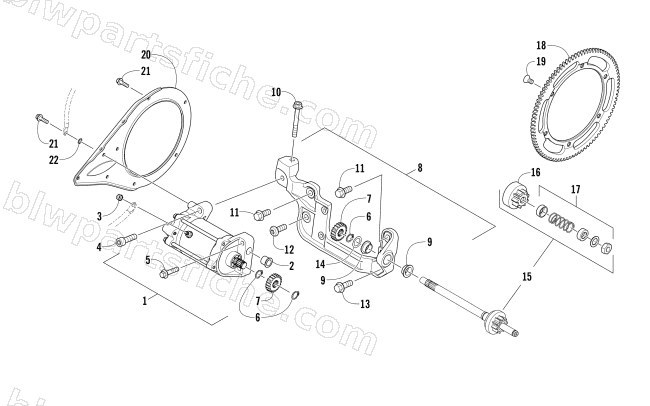 STARTER MOTOR ASSEMBLY diagram