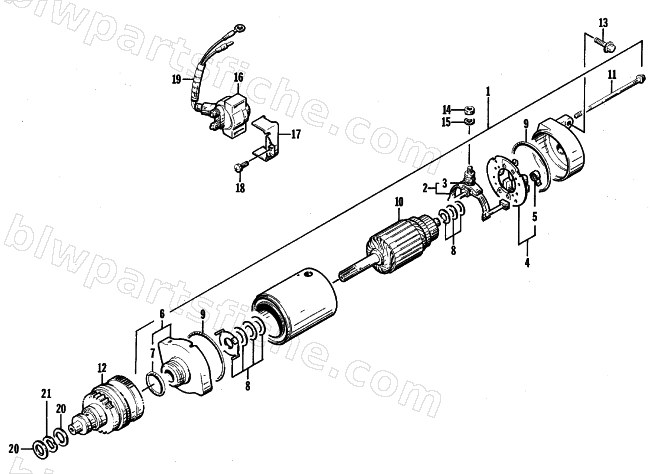 STARTER MOTOR ASSEMBLY diagram