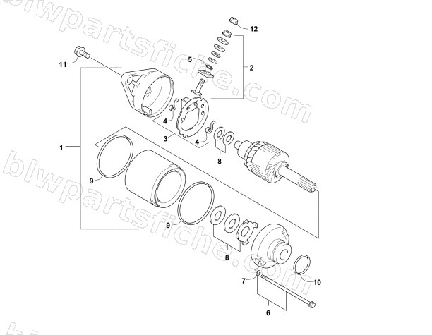 STARTER MOTOR ASSEMBLY diagram
