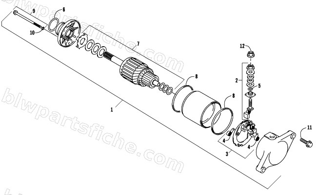 STARTER MOTOR ASSEMBLY diagram