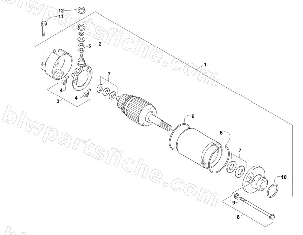 STARTER MOTOR ASSEMBLY diagram