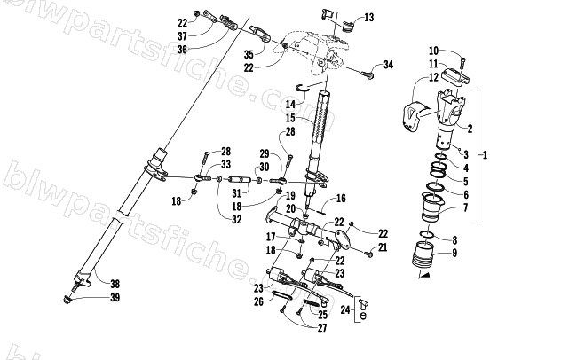 STEERING POST ASSEMBLY diagram