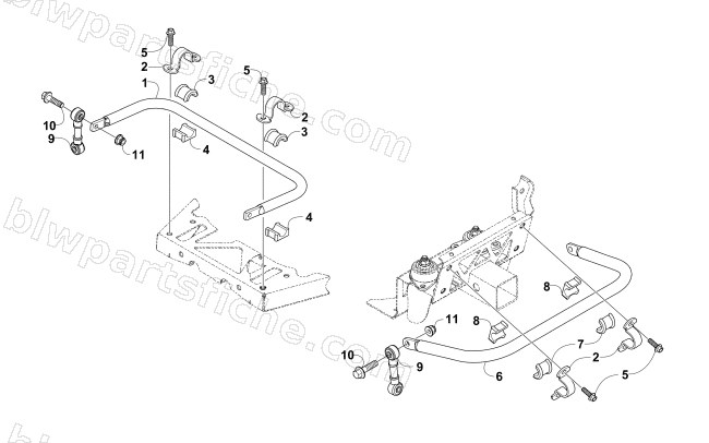 SWAY BAR ASSEMBLIES diagram