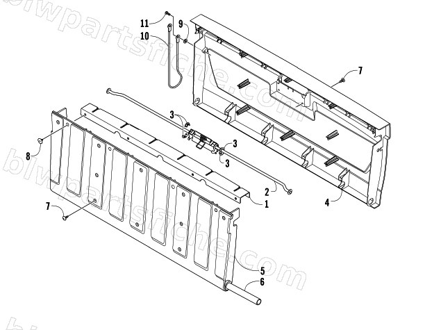 TAILGATE ASSEMBLY diagram