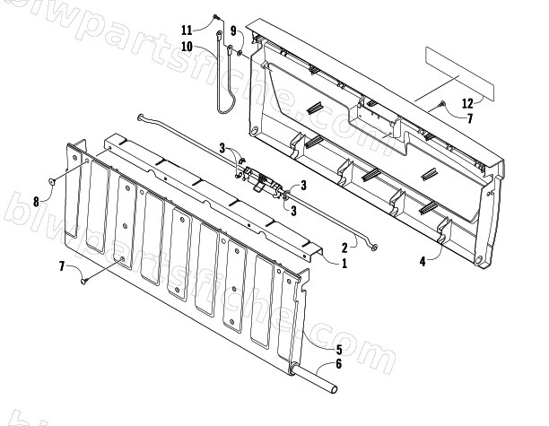 TAILGATE ASSEMBLY diagram