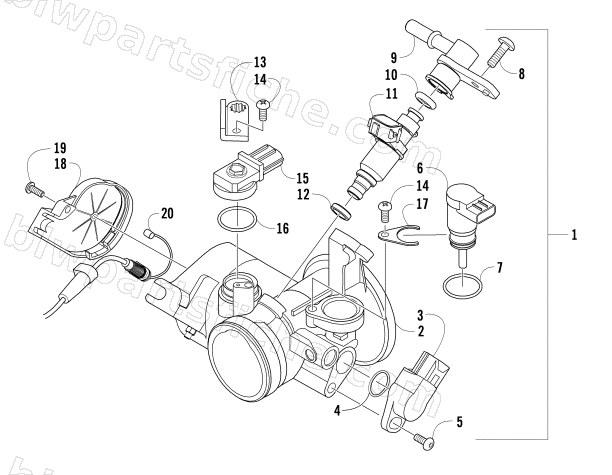 THROTTLE BODY ASSEMBLY diagram