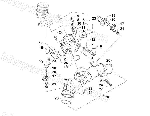 THROTTLE BODY ASSEMBLY diagram