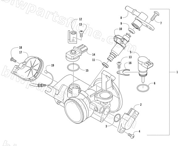 THROTTLE BODY ASSEMBLY diagram