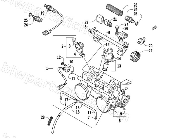 THROTTLE BODY ASSEMBLY diagram