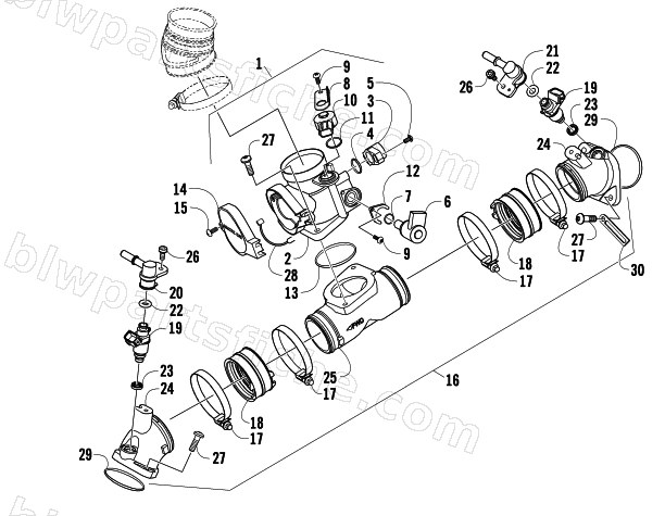 THROTTLE BODY ASSEMBLY diagram