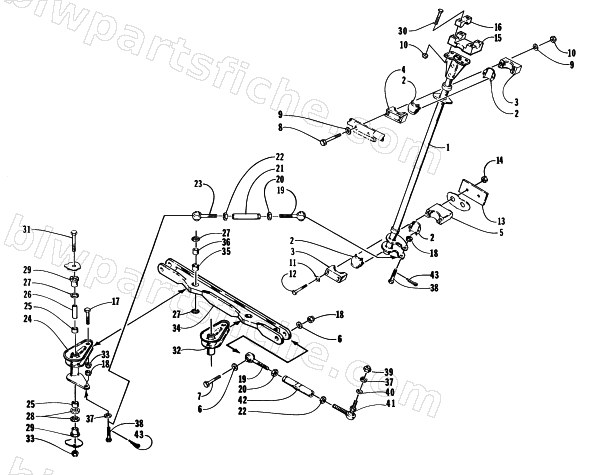 TIE ROD AND STEERING POST ASSEMBLY diagram