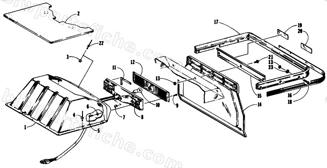 TOOLBOX, TAILLIGHT AND REAR BUMPER diagram
