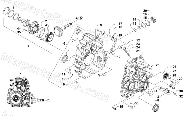 TRANSAXLE CASE/COVER ASSEMBLY diagram